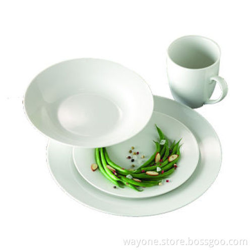 16-piece Porcelain Dinnerware Set, Made of Super White Porcelain and Ceramic